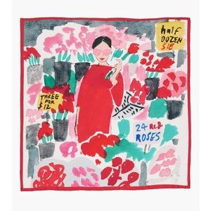 Extremely rare, Vintage Kate Spade, Bella flower market, square scarf NWT